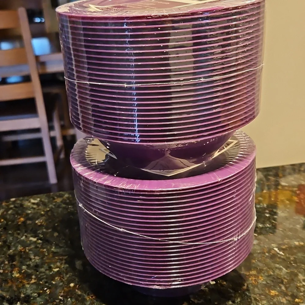 48 Premium Purple 12 Oz Party Bowls - Two 24 Packs (48 Bowls Total)